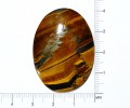 Кабошон из натурального камня - тигровый глаз с гематитом